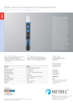 Metrel MD 116 Non Contact Voltage Detector Ang TN Details